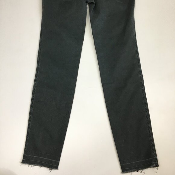 LAFAYETTE 148 New York Green/Gray MERCER Released Hem 5 Pocket Logo Button Jeans - Picture 10 of 10